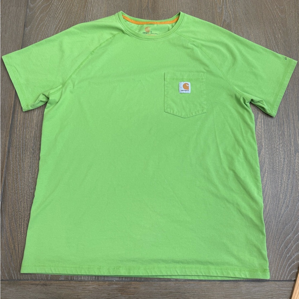 Carhartt Force High Visibility Relaxed Fit Men’s Large Green HI VIS Short Sleeve